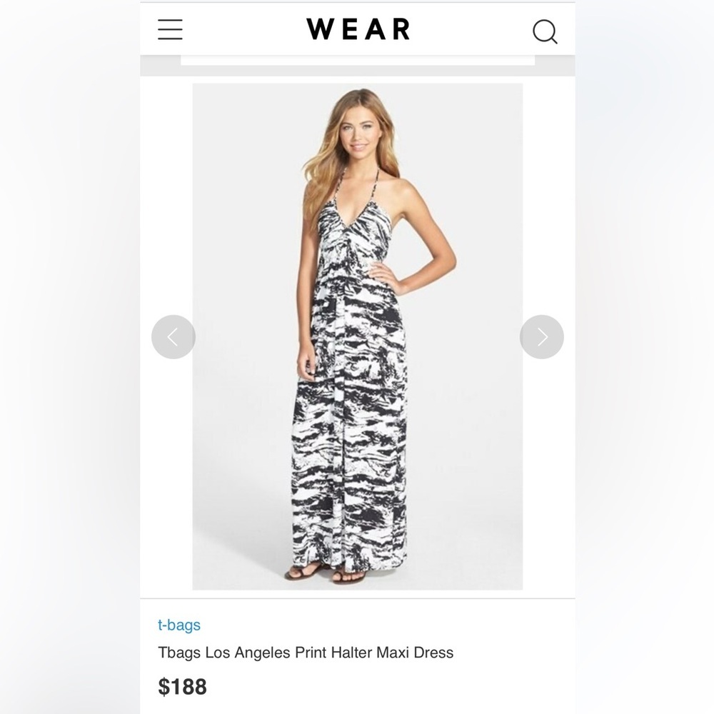 NWT T-Bags Los Angeles Maxi Dress Size XS